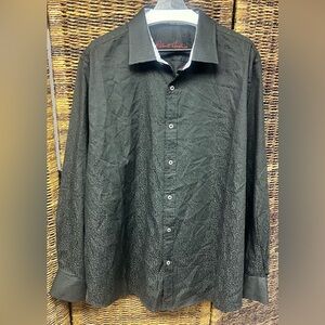 Robert Graham Black Textured Men's‎ Shirt- 3XL